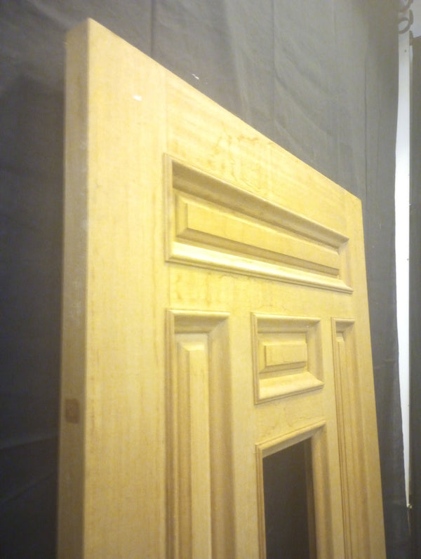 Exterior Wooden Door with 1 Lite Center Window & Six Raised Panels 36" x 80" #GA-S031