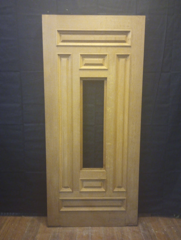 Exterior Wooden Door with 1 Lite Center Window & Six Raised Panels 36" x 80" #GA-S031