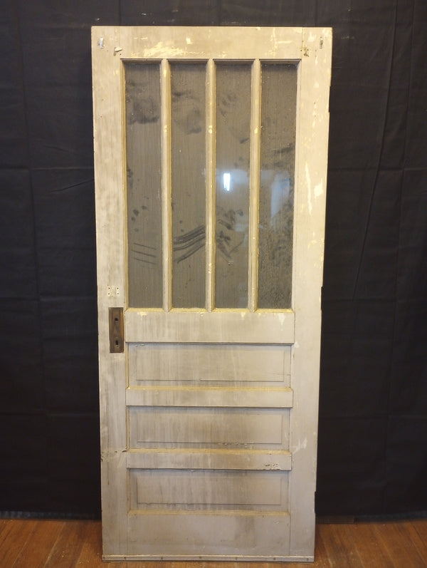 Half Vertical Glass & Raised Panel Interior Door 33 3/4" x 80 1/2" #GA-S048