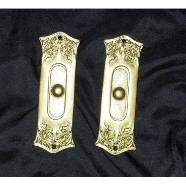 Ornate Art Nouveau Brass Pocket Door Pulls #GA301