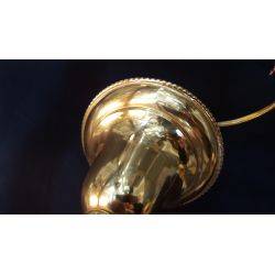 Brass 3 Light Chandelier with Milk Glass Shades #GA523