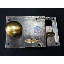 Early 1800s Authentic Metal and Brass Rim Lock #GA234