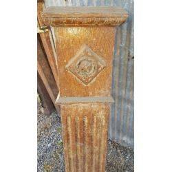 Ornate Eastlake Inspired Tall Wooden Oak Newel Post #GA89