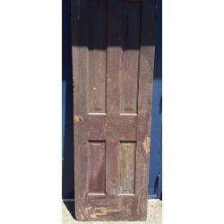 Raised Four Panel Narrow Wooden Door #GA810