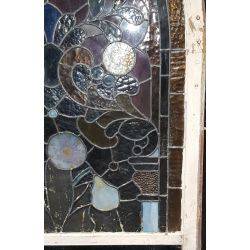 Large Multicolored Center Point Stained Glass Window #GA4044