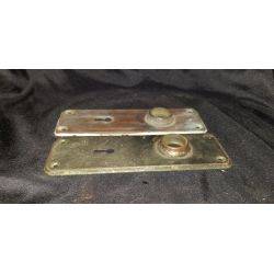 Pair of Brass Door Plates with a Great Patina #GA284