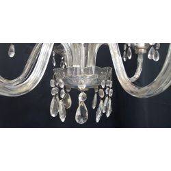 5 Light Glass Chandelier with Drop Prisms #GA508