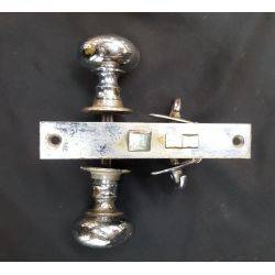 Jack & Jill Mortise Lock Set with Chrome Door Knobs Thumb Turn & Rosettes #GA4153